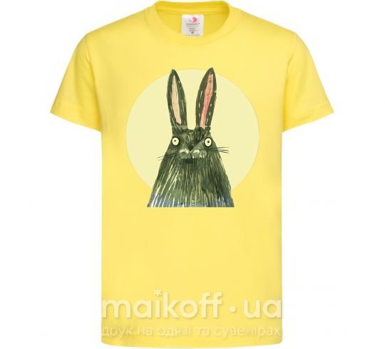 Дитяча футболка Кролик под луной Лимонний фото