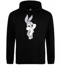 Мужская толстовка (худи) Маленький Бакс Банні Черный фото