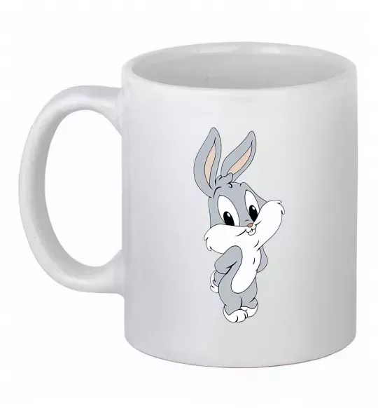 Чашка керамическая Маленький Бакс Банні Белый фото