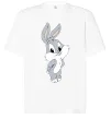 Футболка Оверсайз Маленький Бакс Банні Білий фото