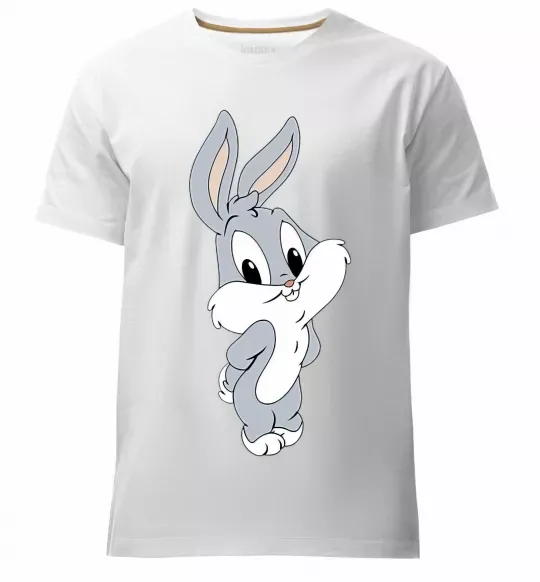 Чоловіча преміум футболка Маленький Бакс Банні Білий фото