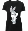 Женская премиум футболка Маленький Бакс Банні Черный фото