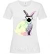 Жіноча футболка Кролик градиент в очках Білий фото