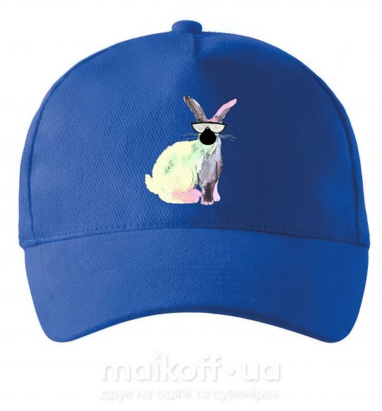 Кепка Кролик градиент в очках Ярко-синий фото