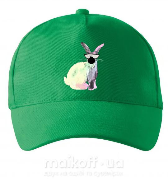 Кепка Кролик градиент в очках Зеленый фото