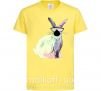 Детская футболка Кролик градиент в очках Лимонный фото
