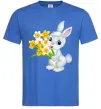 Мужская футболка Заєць з нарцисами Ярко-синий фото