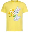 Мужская футболка Заєць з нарцисами Лимонный фото