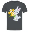 Мужская футболка Заєць з нарцисами Графит фото
