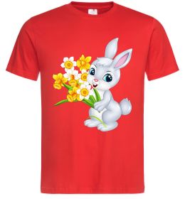 Чоловіча футболка Заєць з нарцисами
