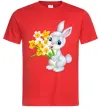 Мужская футболка Заєць з нарцисами Красный фото