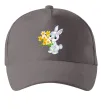Кепка Заєць з нарцисами Серый фото