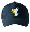 Кепка Заєць з нарцисами Темно-синій фото