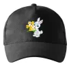 Кепка Заєць з нарцисами Чорний фото