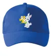 Кепка Заєць з нарцисами Яскраво-синій фото