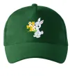 Кепка Заєць з нарцисами Темно-зелений фото