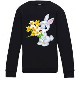 Детский Свитшот Заєць з нарцисами Детский Свитшот Заєць з нарцисами