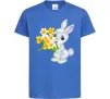 Дитяча футболка Заєць з нарцисами Яскраво-синій фото