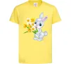 Дитяча футболка Заєць з нарцисами Лимонний фото