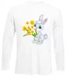Лонгслів Заєць з нарцисами Білий фото