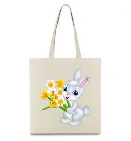 Еко-сумка Заєць з нарцисами
