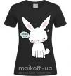 Женская футболка Need more sleep rabbit Черный фото