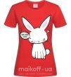 Женская футболка Need more sleep rabbit Красный фото