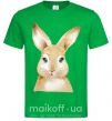 Мужская футболка Рыжий кролик Зеленый фото