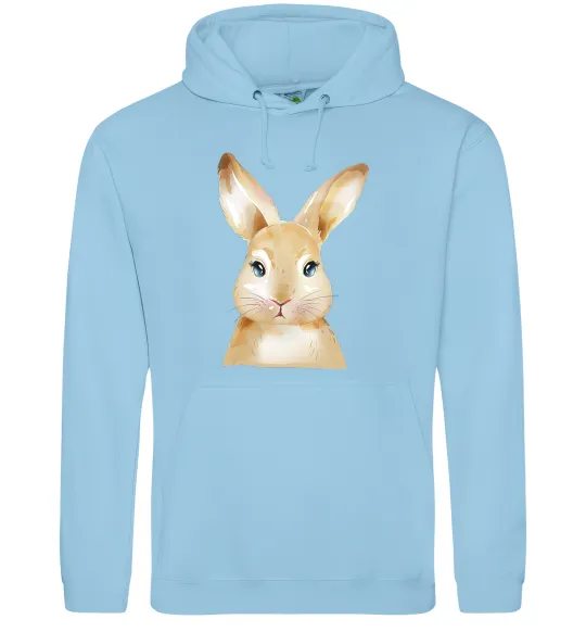 Мужская толстовка (худи) Рудий кролик Голубой фото