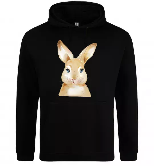 Жіноча толстовка (худі) Рудий кролик Чорний фото