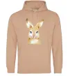 Жіноча толстовка (худі) Рудий кролик Пісочний фото