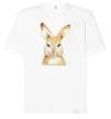 Футболка Оверсайз Рудий кролик Білий фото