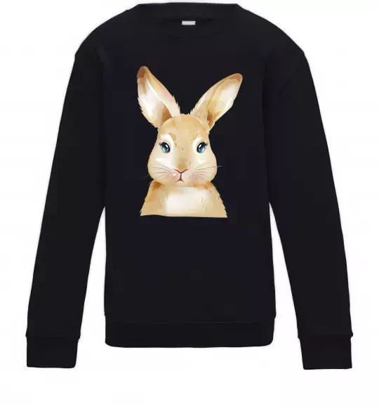 Дитячий світшот Рудий кролик Чорний фото