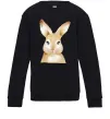 Дитячий світшот Рудий кролик Чорний фото
