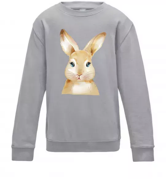 Дитячий світшот Рудий кролик Сірий меланж фото