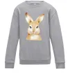 Дитячий світшот Рудий кролик Сірий меланж фото