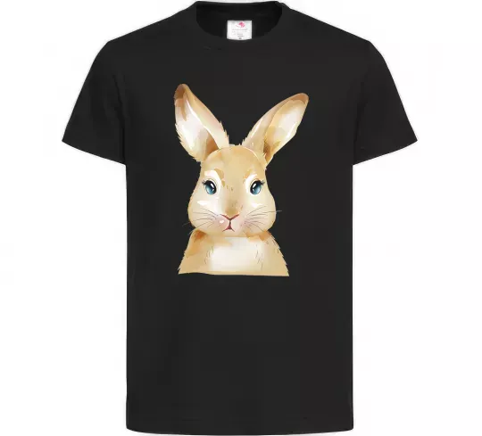 Дитяча футболка Рудий кролик Чорний фото