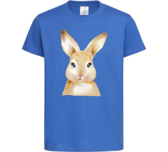 Дитяча футболка Рудий кролик Яскраво-синій фото