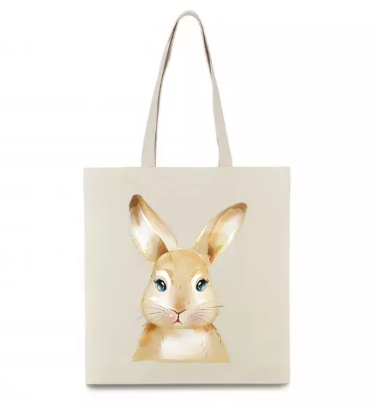 Еко-сумка Рудий кролик Бежевий фото