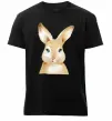 Чоловіча преміум футболка Рудий кролик Чорний фото