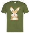 Мужская футболка Рудий кролик Оливковый фото