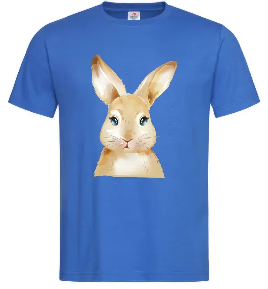Мужская футболка Рудий кролик Ярко-синий фото