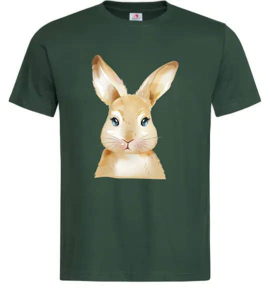 Мужская футболка Рудий кролик Темно-зеленый фото