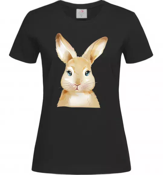 Жіноча футболка Рудий кролик Чорний фото