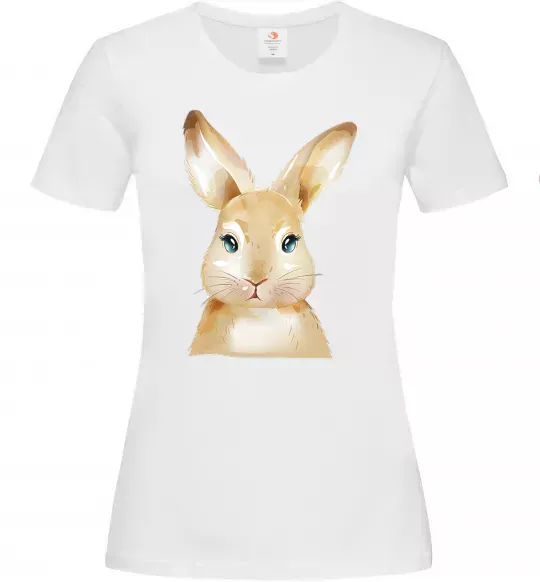 Жіноча футболка Рудий кролик Білий фото