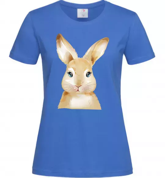 Жіноча футболка Рудий кролик Яскраво-синій фото