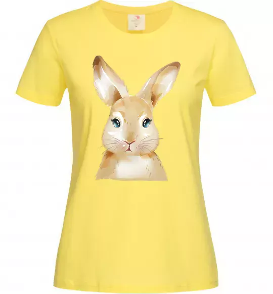 Жіноча футболка Рудий кролик Лимонний фото