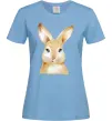 Жіноча футболка Рудий кролик Блакитний Жіноча футболка Рудий кролик Блакитний фото