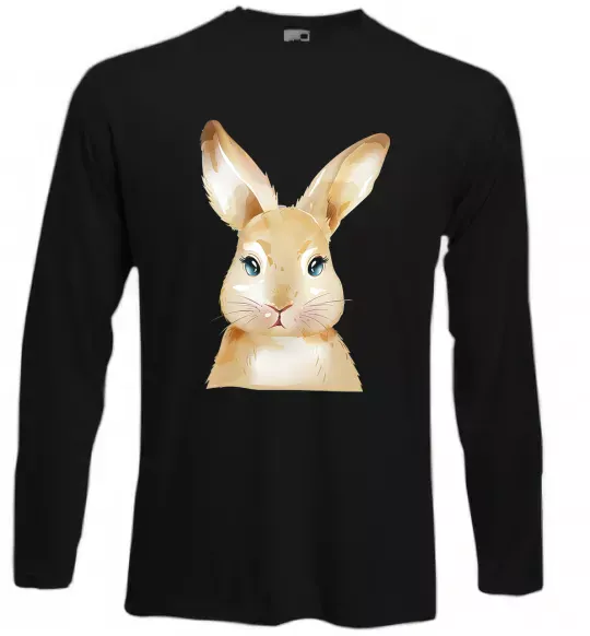 Лонгслів Рудий кролик Чорний фото