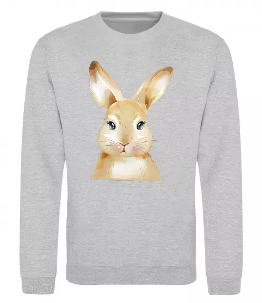 Світшот Рудий кролик Сірий меланж фото